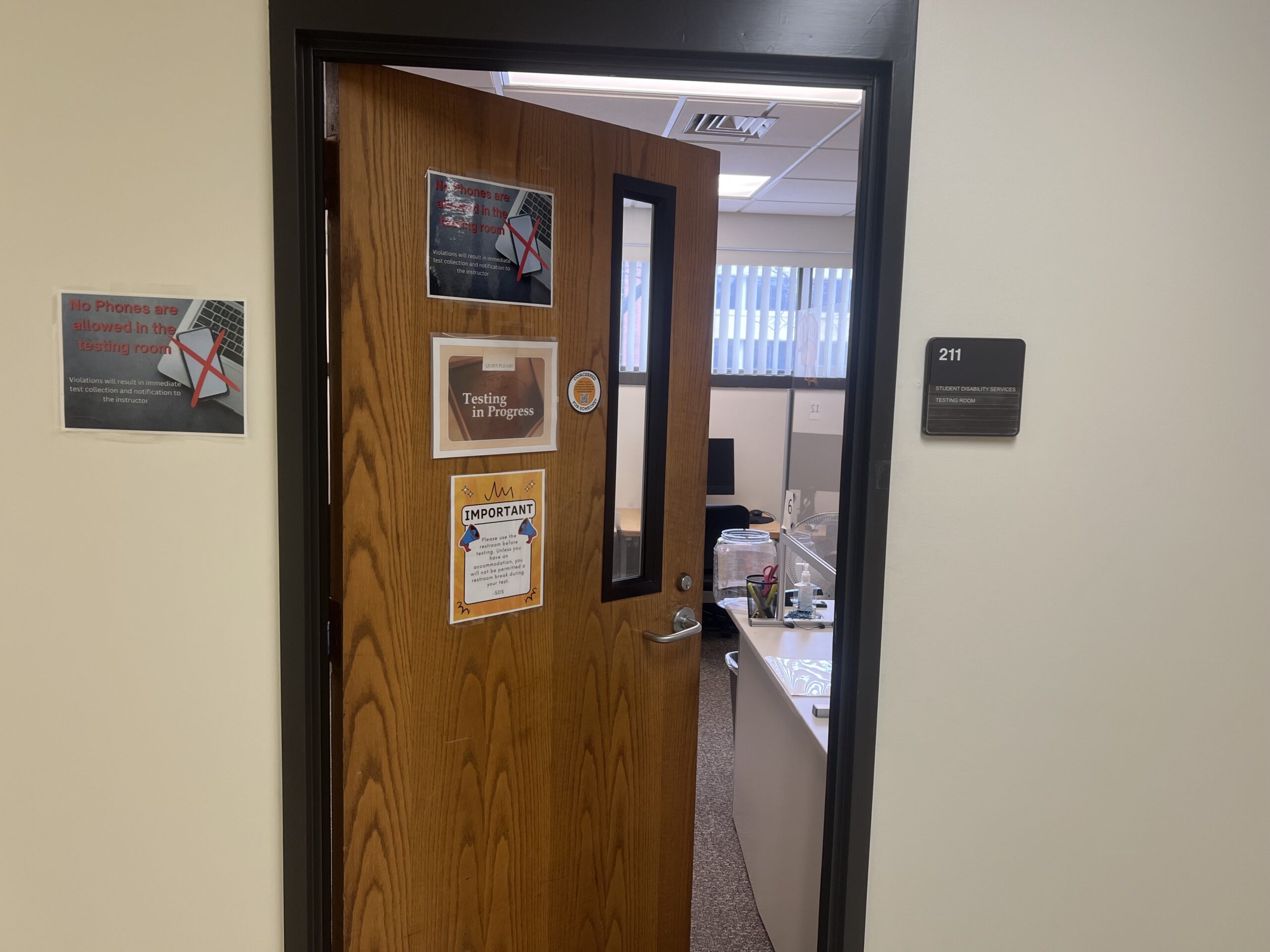 A Image of the SDS testing room located inside the Math and Psychology building (Exterior)